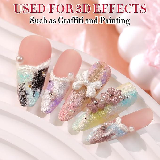 Double Rhythm 3D Nail Gel Solid Sculpting Gel for Nail Art Non-Sticky Hard Gel for Building Carving Molding Nail Extension Soak Off UV/LED Salon Home DIY 0.5 Oz (Gypsum Silver Gray)-BrightBean Baby