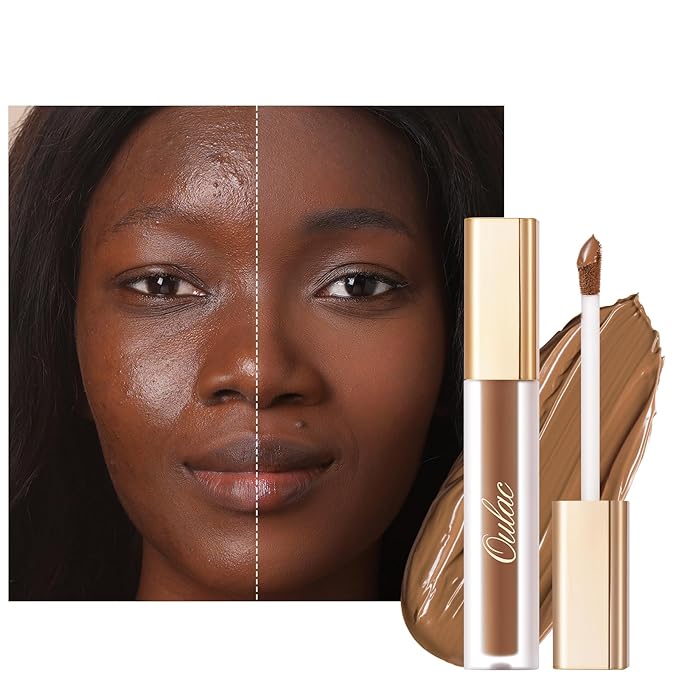 Oulac Concealer Full Coverage, Concealer Stick for Dark Circles, Hydrating Concealer Infused with Hyaluronic Acid, Lightweight, Long Lasting, Vegan Concealer 3.8ml, Shade: W9 Deep-BrightBean Baby
