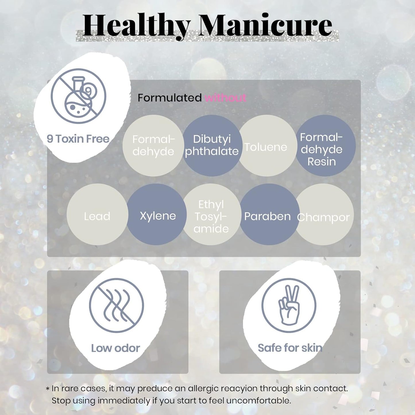 Beetles Reflective Gel Nail Polish 15ml Silver Glitter Nail Polish Shimmer Soak Off Uv LED Lamp Gel Nail Art Manicure Salon DIY Home Diamond-BrightBean Baby