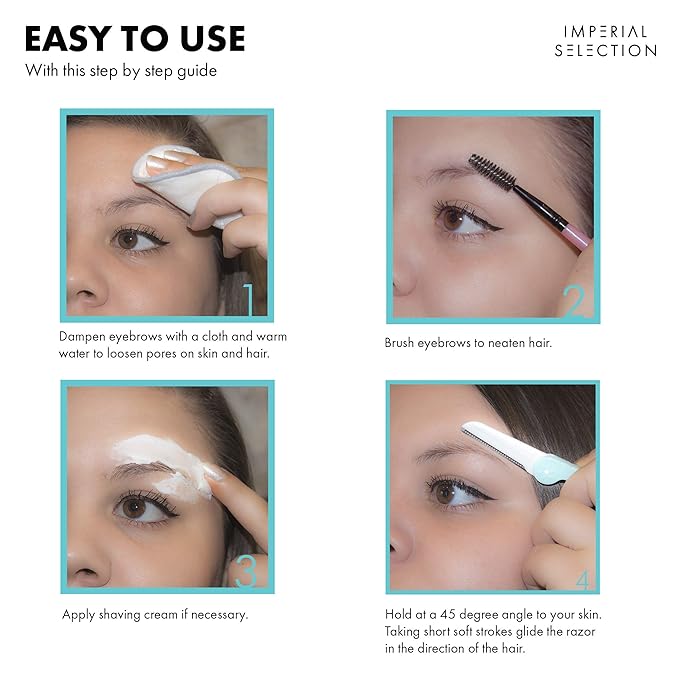 Eyebrow Razor | Facial Hair Remover Women | Dermaplaning Blades for Face | Eyebrow Hair Remover | Shaper & Razors Women | Free Eyebrow Pencil Black-BrightBean Baby