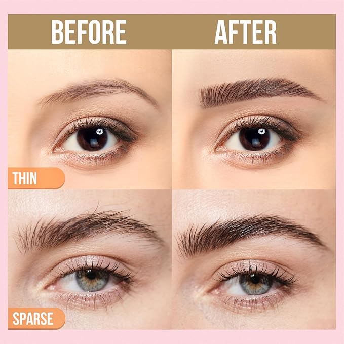 iMethod Curved Eyebrow Pen and Brow Gel Clear - Eyebrow Pencils for Women with Natural Hair Like Strokes, Eyebrow Makeup for All-Day Defined, Waterproof, Smudge-proof, Brown-BrightBean Baby