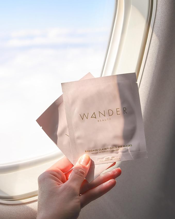 Wander Beauty Baggage Claim - Rose Gold & Gold Foil Under Eye Patches For Dark Circles and Puffiness - Under Eye Mask Depuffs & Firms - Brightening Eye Mask for Under Eye Bags (2 Pack)-BrightBean Baby