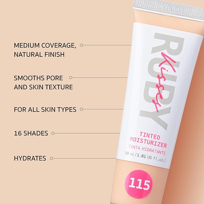Ruby Kisses Tinted Moisturizer, Hydration, Calm & Revitalize Skin, Skin Perfecting, Blur Pores & Fine Lines, Natural Finish & All-Day Comfort Wear (Ivory)-BrightBean Baby