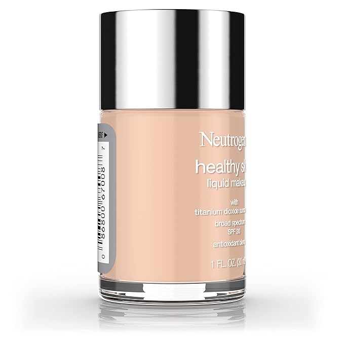 Neutrogena Healthy Skin Liquid Makeup Foundation, Broad Spectrum SPF 20 Sunscreen, Lightweight & Flawless Coverage Foundation with Antioxidant Vitamin E & Feverfew, Medium Beige, 1 fl. oz (Pack of 2)-BrightBean Baby
