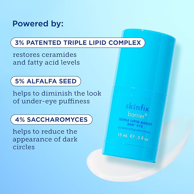 Skinfix Barrier+ Triple Lipid-Boost 360° Eye Cream: Targets Dark Circles, Puffiness, and Fine Lines Around Eyes and Lids, Clinically Proven to Brighten and Refresh Eyes, 0.5 oz-BrightBean Baby