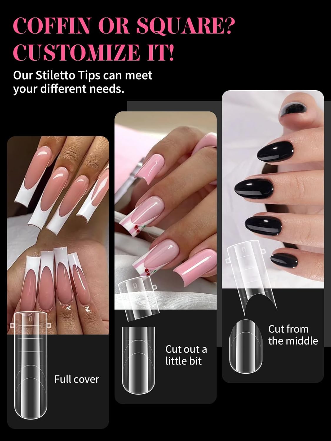 EBANKU Dual Nail Forms for Poly Extension Gel, 150 PCS Nail Molds Reusable 15 Sizes Nail Extension Forms for Builder Gel Manicure Design Salon DIY-BrightBean Baby