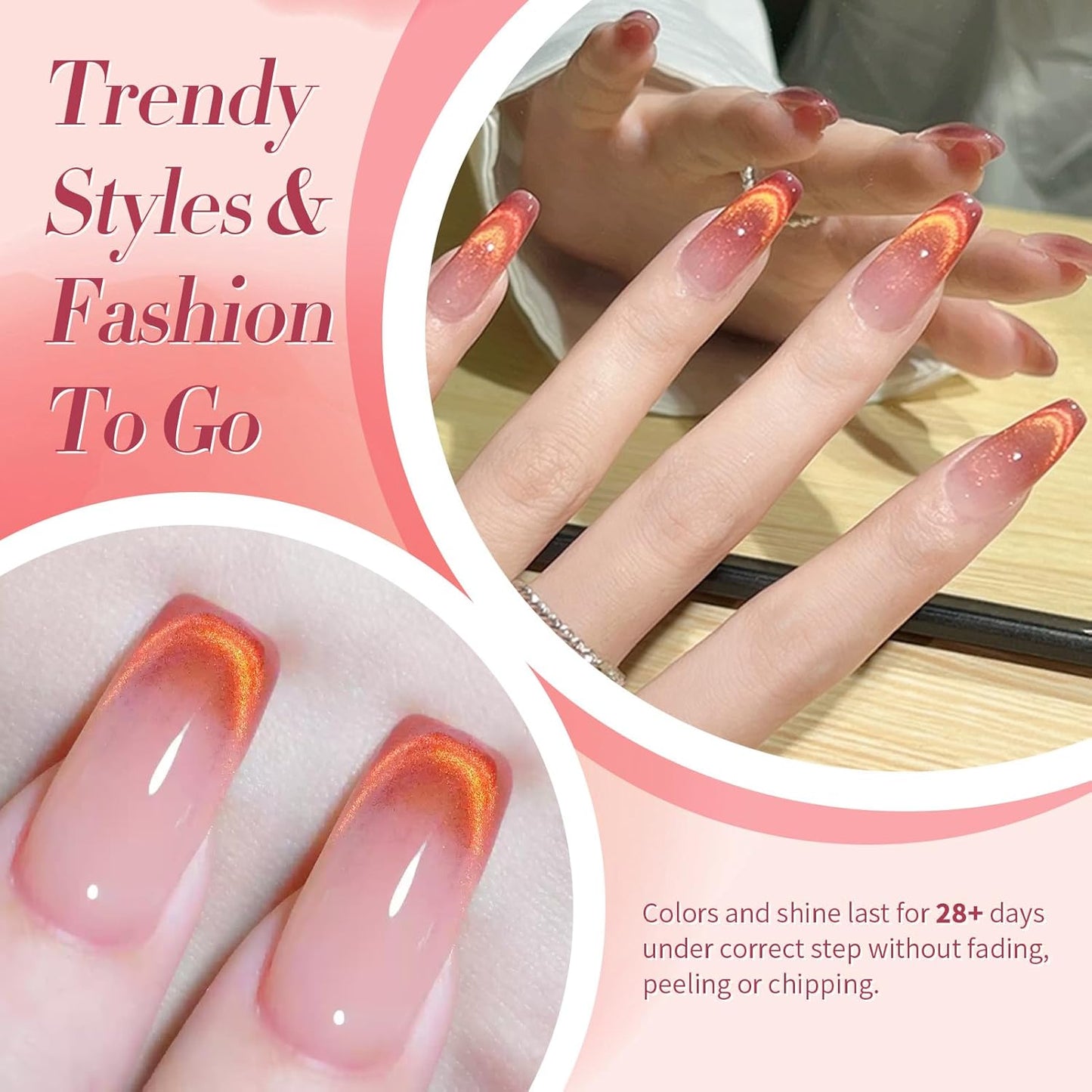 Born Pretty Cat Magnetic Eye Gel Nail Polish Rainbow Aurora Cat Magnetic Gel Polish Firefly Red Gold Cat Magnetic Eye Gel Manicure Nail Art DIY 15ml-BrightBean Baby