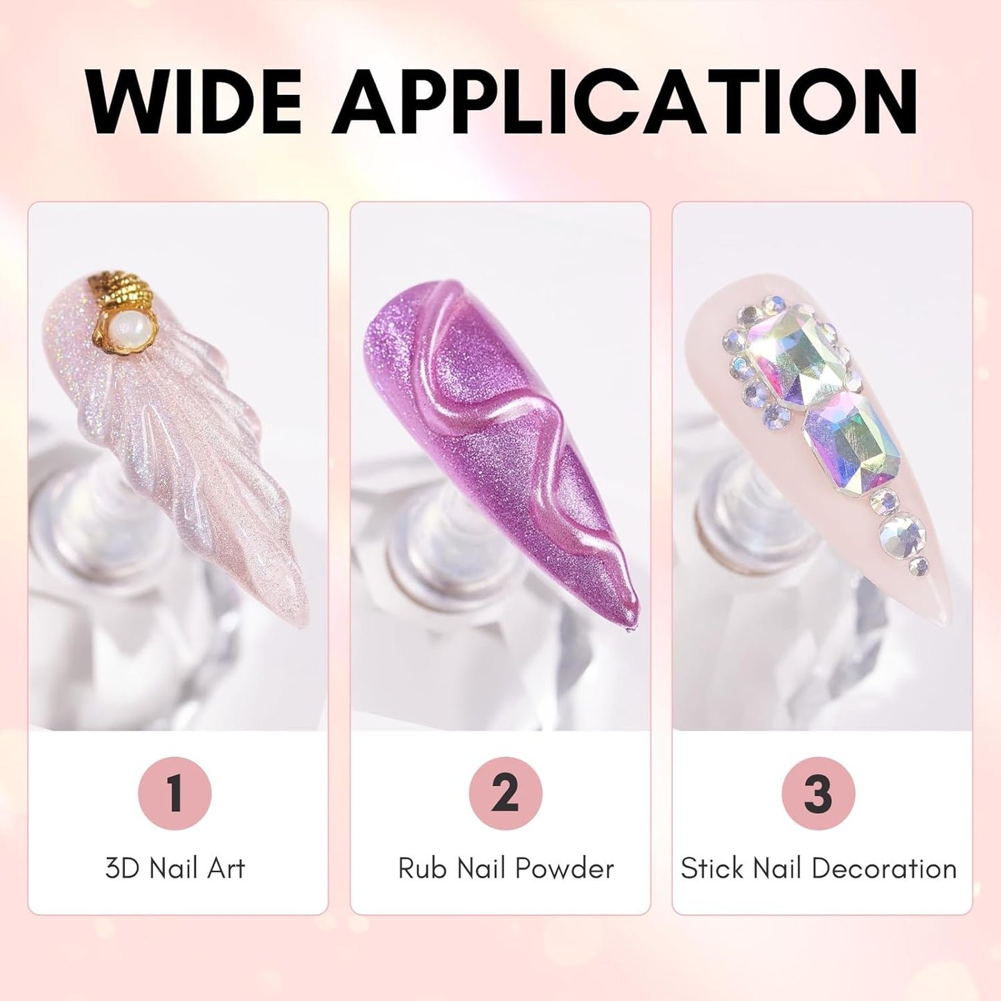 Makartt Nail Rhinestone Glue with 3D Gel Kit – Super Strong Nail Charm Glue & Sculpting Gel for DIY Nail Art, Drawing, Molding & Embossed Designs, Easy to Use for Nail Lovers & Beginners-BrightBean Baby