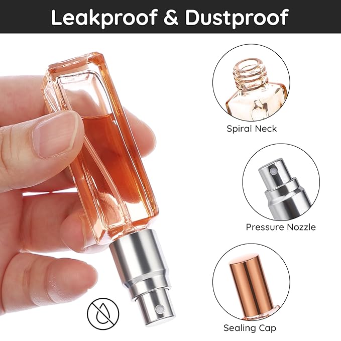 Segbeauty Travel Perfume Atomizer Refillable, 10 Packs Empty Perfume Spray Bottles, 10ML Mini Pocket Cologne Sprayer Fine Mist Atomizer Cosmetic Sample Bottle for Outgoing Party Work-BrightBean Baby