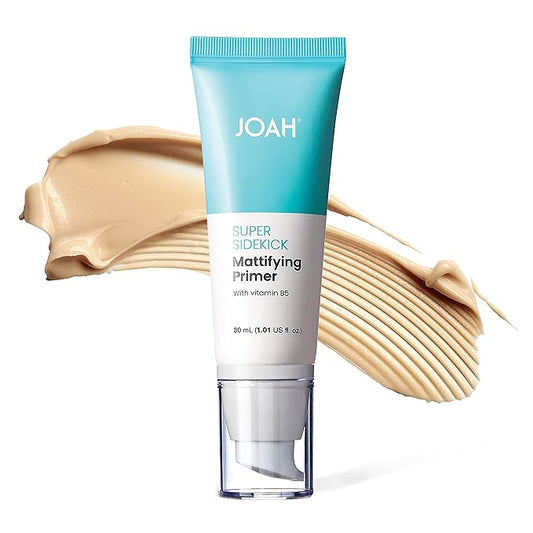 JOAH Beauty Super Sidekick Mattifying Makeup Primer, Pore Minimizing Matte Finish, Hydrating and Long Lasting Korean Face Primer for Oil Control, Helps Smooth, Blur Skin, For All Skin Types, 1.01 Oz-BrightBean Baby