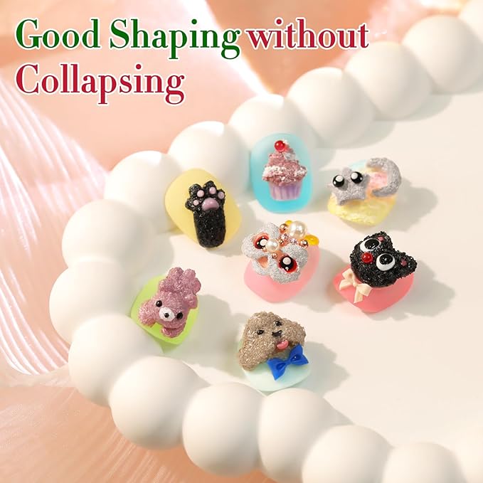 Double Rhythm 3D Nail Gel Solid Sculpting Gel for Nail Art Non-Sticky Hard Gel for Building Carving Molding Nail Extension Soak Off UV/LED Salon Home DIY 0.5 Oz (Gypsum White)-BrightBean Baby