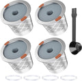 Reusable k Cup Coffee Filters,Universal stainless steel Refillable k Cups Filter Use for K 2.0 and 1.0 Coffee Makers-brewers (4pack)