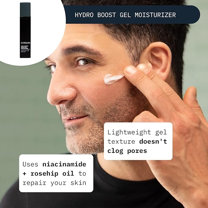 Cardon Cactus-Based Men's Skincare Set | Premium Korean Skincare for Sensitive Skin and Oily Skin | Water-based Face Moisturizer with SPF 30, Gentle Face Wash, Repairing Night Cream with Vitamin E-BrightBean Baby