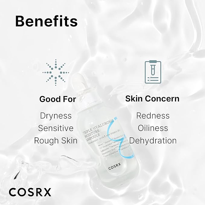 COSRX Hydrium Triple Hyaluronic Moisture Ampoule, 40ml / 1.35 fl.oz | Hyaluronic Acid Viscous Serum | Korean Skin Care, Animal Testing Free, Paraben Free-BrightBean Baby