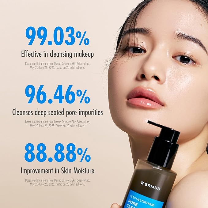 Deep Melting Mud Pore Cleansing Oil - Gentle Make Up Facial Oil Cleanser with Boryeong Mud, Sunflower Seed & 7 Fermented Oils - Vegan & Non-Comedogenic Korean Skincare (6.76 fl oz)-BrightBean Baby