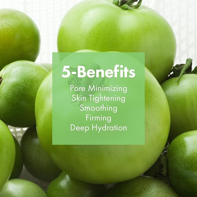 Green Tomato Pore Ampoule with Green Tomato, Witch Hazel and Hyaluronic Acid for Face Moisturizer and Pore Minimizing Treatment, Korean Skincare, 30ml, 1.01 fl. oz.-BrightBean Baby