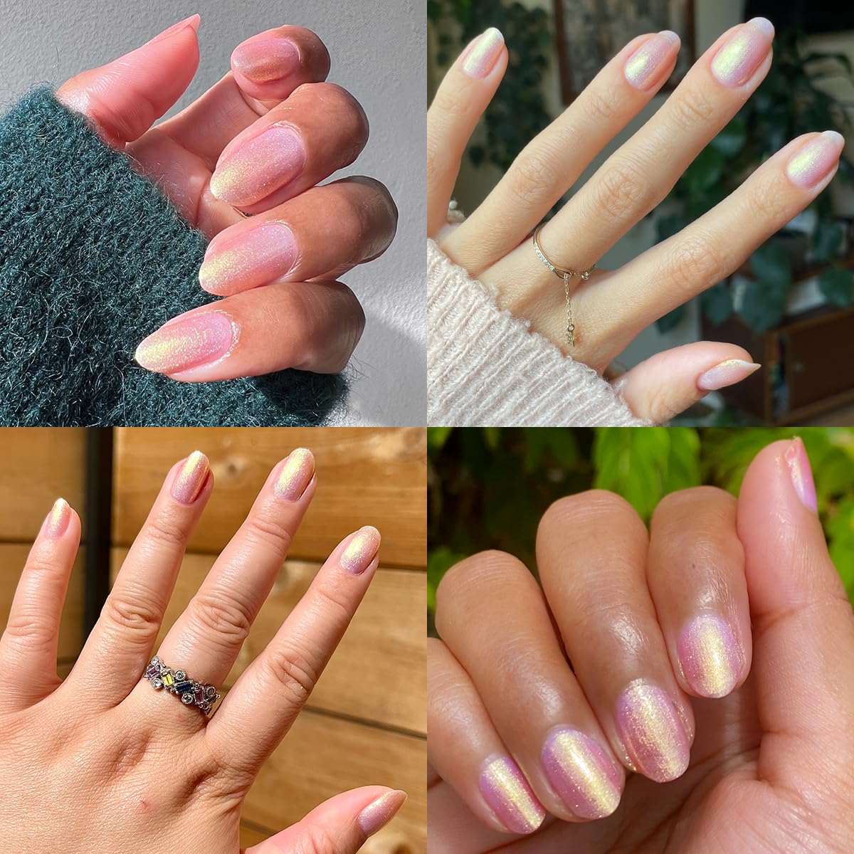 Olive & June Quick Dry Nail Polish | Instant Fast-Drying Smudgeproof Color | 15-free Vegan Cruelty-Free Formula | Lasts up to 5 Days | Salon-Quality Manicure Pedicure at Home | Sugarcoat Shimmery Pink-BrightBean Baby