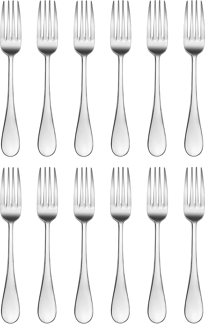 Artaste Rain 18/10 Stainless Steel (Silver (Set of 12), Salad Fork (7-Inch))