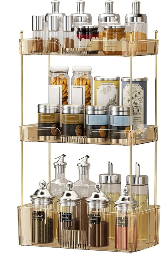 3 Tier Bathroom Countertop Organizer, Makeup Skin Care Organizer, Perfume Tray Vanity Countertop Organizer for Bathroom Countertops-BrightBean Baby