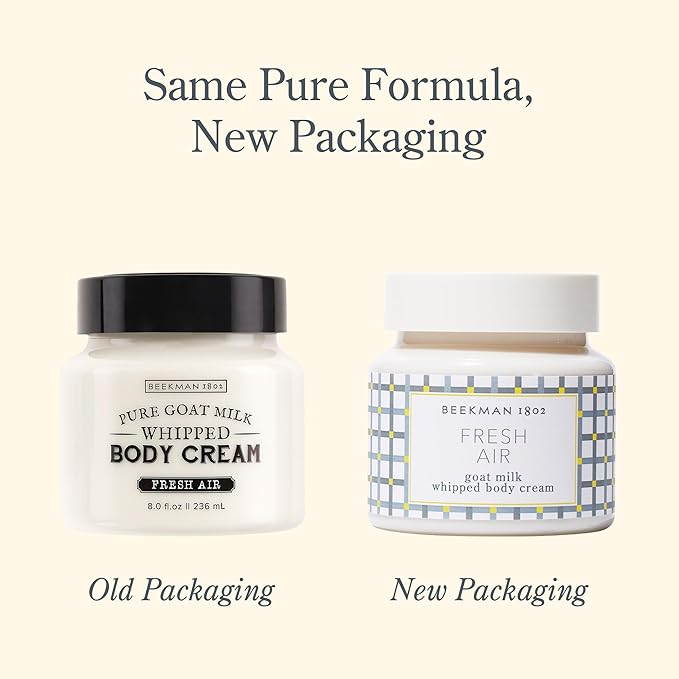 Beekman 1802 Whipped Body Cream, Fresh Air - Scented - 8 oz - Intensely Hydrating & Softens Skin - With Goat Milk - Good for Sensitive Skin - Cruelty Free-BrightBean Baby