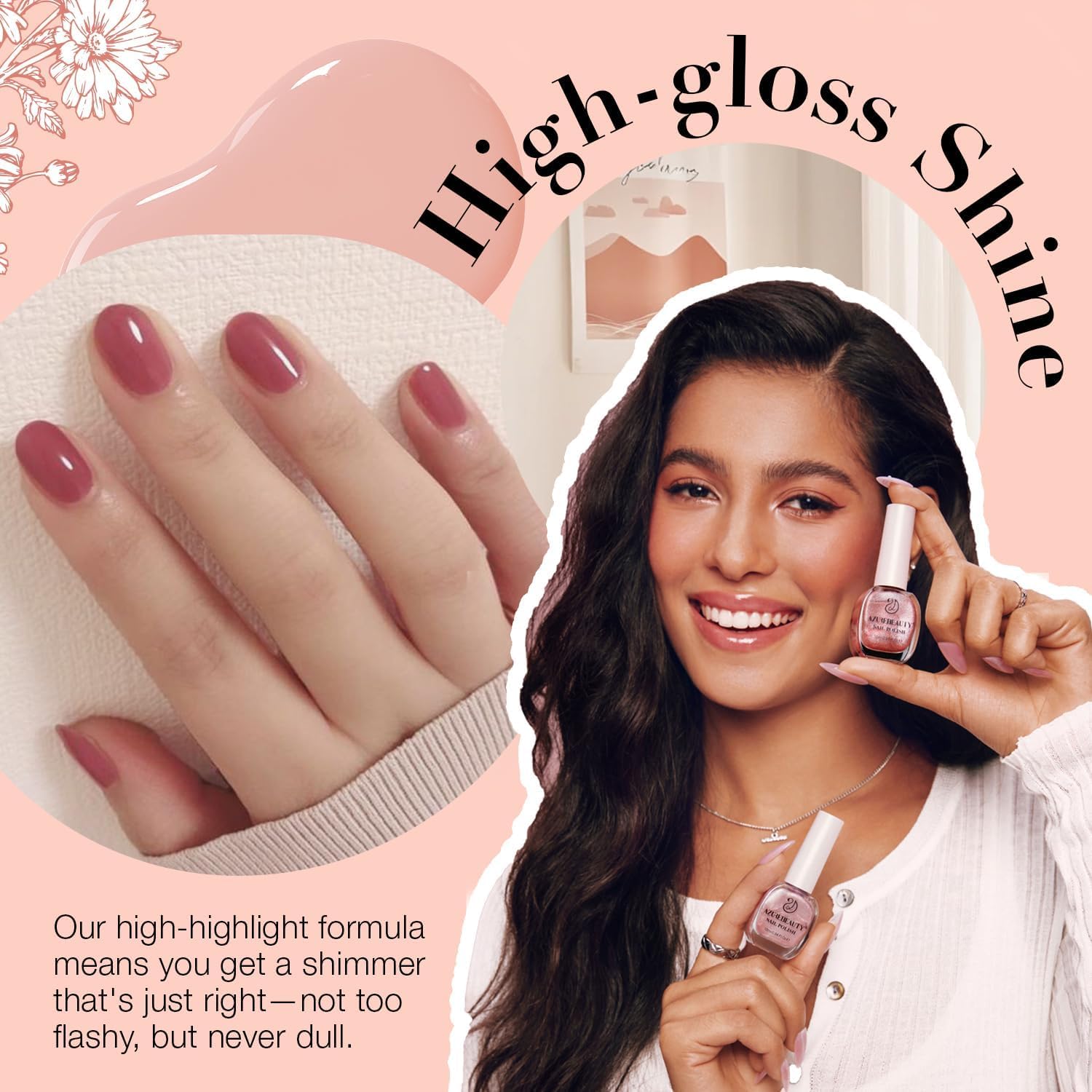 AZUREBEAUTY Jelly Nail Polish Set 4 Colors Nude Brown Red Purple Quick Dry Transparent Sheer Nail Polish Natural Nail Lacquer Fingernail with Top Coat DIY Salon Home-BrightBean Baby