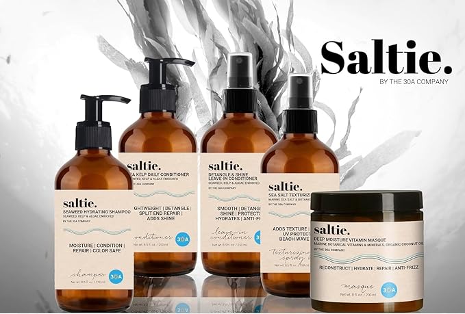 Sea Salt Hair Volumizing Spray Adds Texture, Volume, UV Protection, Beach Wave Finish I For All Hair Types (8.5 fl. oz./250ml)-BrightBean Baby
