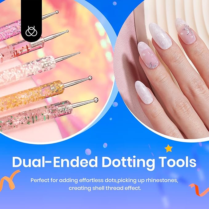 Beetles 31pcs Nail Art Brushes, Dotting Tools, Nail Art Pens, Dust Brush, Striping Liner Fingernail Drawing Pens with Palette Holder All in One for Starter Manicure Design Set-BrightBean Baby