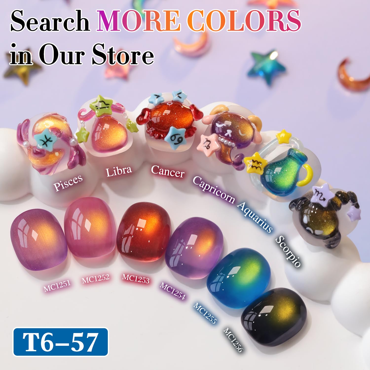 Double Rhythm Jelly Glass Cat Eye Gel Polish with Magnet 15ML Holographic Glitter Shimmer Translucent Sheer Color Magnetic Nail Polish Salon DIY at Home (Golden Blue-MC1255)-BrightBean Baby