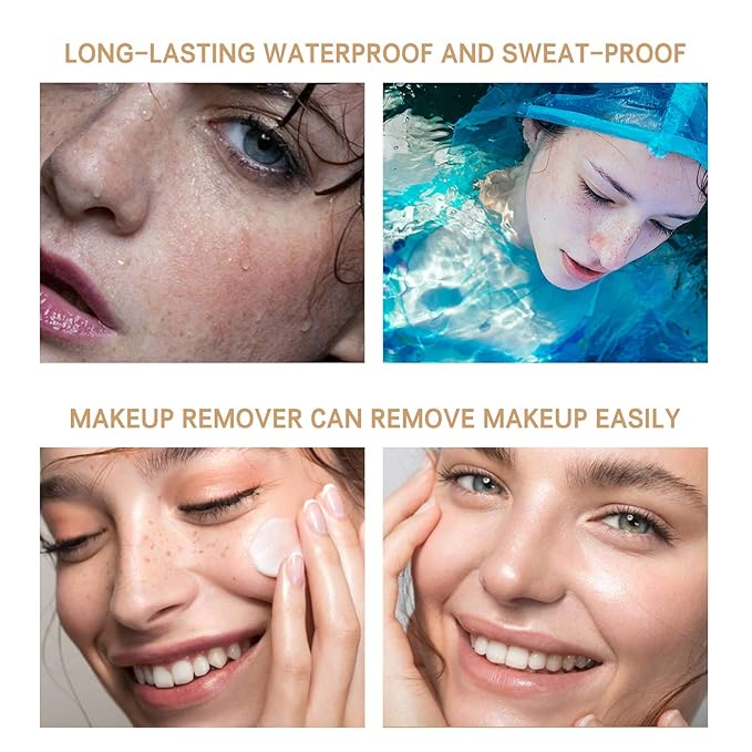 2 Pcs Freckle Pen Set, Natural Lifelike Fake Freckles Makeup Pen Magic Brown Color Freckles Makeup Tool Long-Lasting Waterproof Dot Spot Pen for Effortless Sunkissed Makeup (Light Brown)-BrightBean Baby