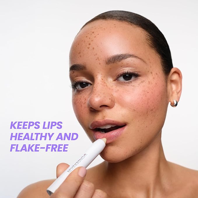 Wonderskin 3-in-1 Lip Scrub Exfoliator & Moisturizer, Lip Exfoliator Scrub, Lip Therapy, Hydrating Lip Balm for Soft, Nourished, Flake-Free Lips with One-Step Prep, 0.10oz-BrightBean Baby