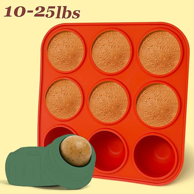 9-Cavity Silicone Frozen Dog Treat Mold for Woof Pupsicle & Power Chewer Pupsicle Small 10-25lbs,Reusable Frozen Dog Treat Tray Mold for Pupsicle Toy