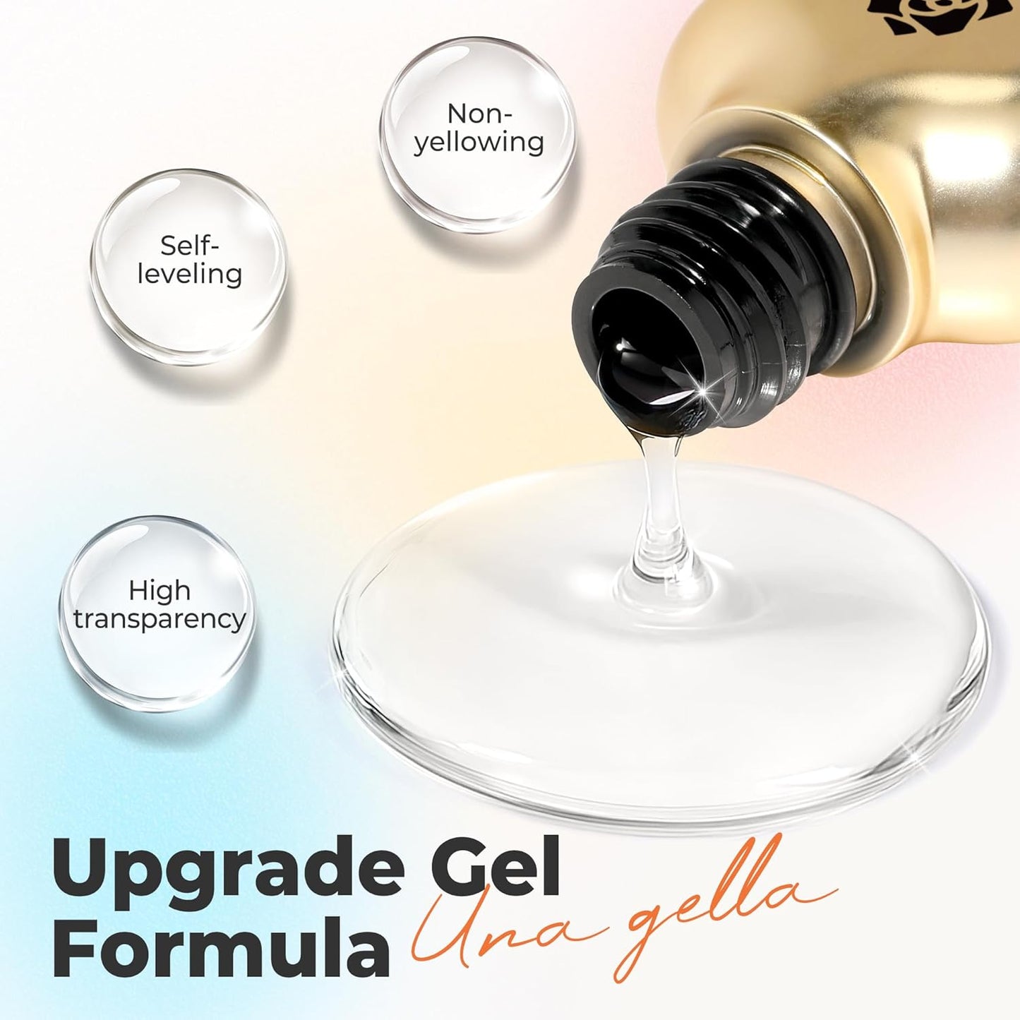 UNA GELLA Blooming Gel Nail Polish 15ml Super Clear for Spreading Effect U V/LED Needed Nail Blooming Gel for Marble Natural Stone Floral Print Watercolor Effect Design Soak Off Home DIY Salon-BrightBean Baby