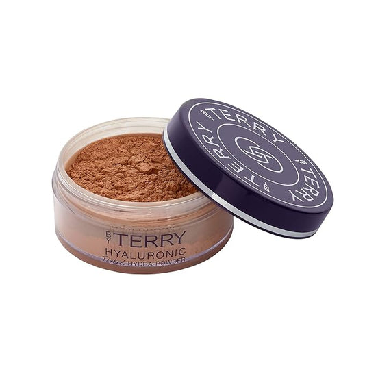 By Terry Hyaluronic Tinted Hydra-Powder, Non-Drying Loose Face Setting Powder, Blur Imperfections & Mattify, Dark, 0.35 oz-BrightBean Baby