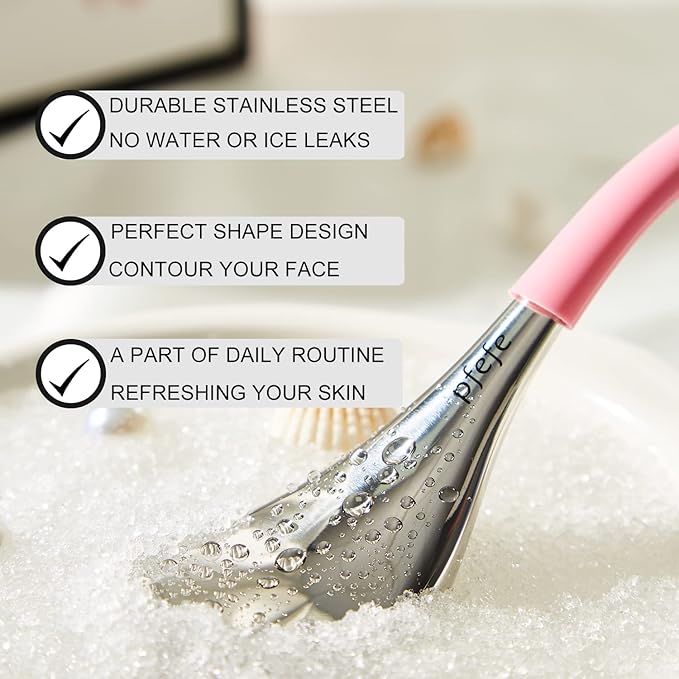 Cryo Sticks Facial Skin Care Ice Globes for Women Face Eyes, Stainless Steel Face Beauty Tools for Girls Ladies, Esthetician Supplies Cooling Spa Globes with Storage Case-BrightBean Baby