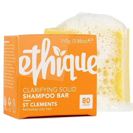 Ethique St Clements -Clarifying Solid Shampoo Bar for Oily Hair - Vegan, Eco-Friendly, Plastic-Free, Cruelty-Free, 3.88 oz (Pack of 1)-BrightBean Baby