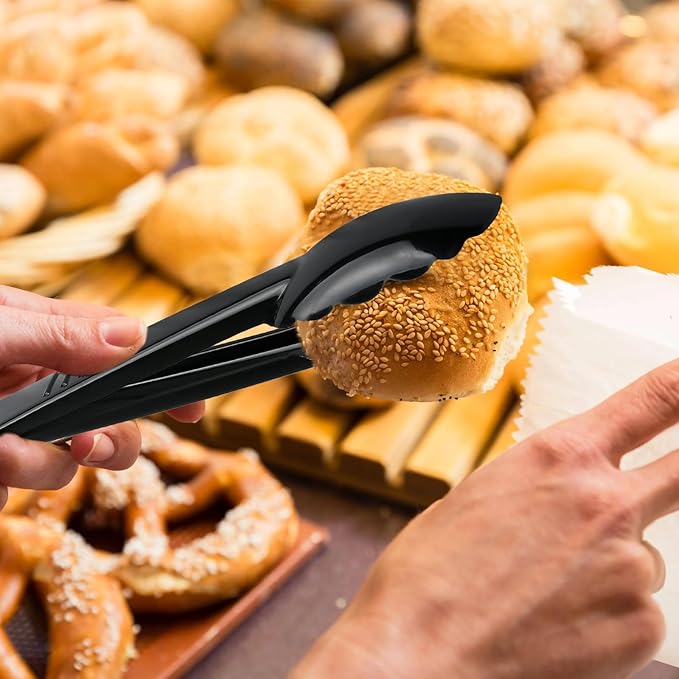 40Pcs Plastic Tongs for Serving Food, 9 Inch Plastic Serving Utensils Tongs, Heavy Duty Salad Tong, Disposable Tong for Food Kitchen Buffets BBQ Events Catering, Medium