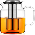 Aquach 68oz Glass Teapot with Stainless Steel Removable Infuser, Stovetop & Dishwasher Safe, Perfect for Brewing Loose Leaf Tea