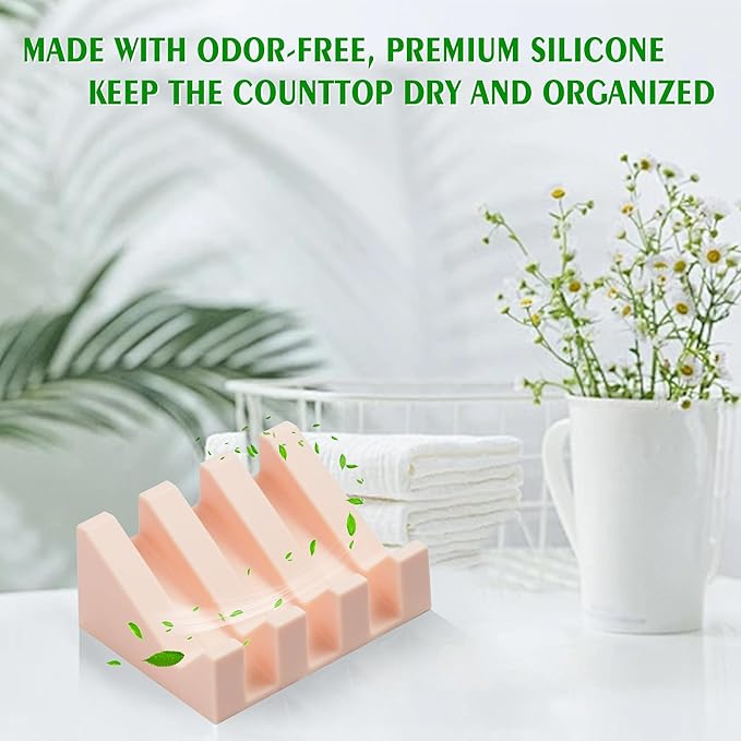 Self Draining Soap Dish,Silicone Suction Cup Soap Holder, Bathroom Soap Dish for Bar Soap,Can Extend Soap Life,Bathroom, Bath Tub, Kitchen Sink(2, Pink)