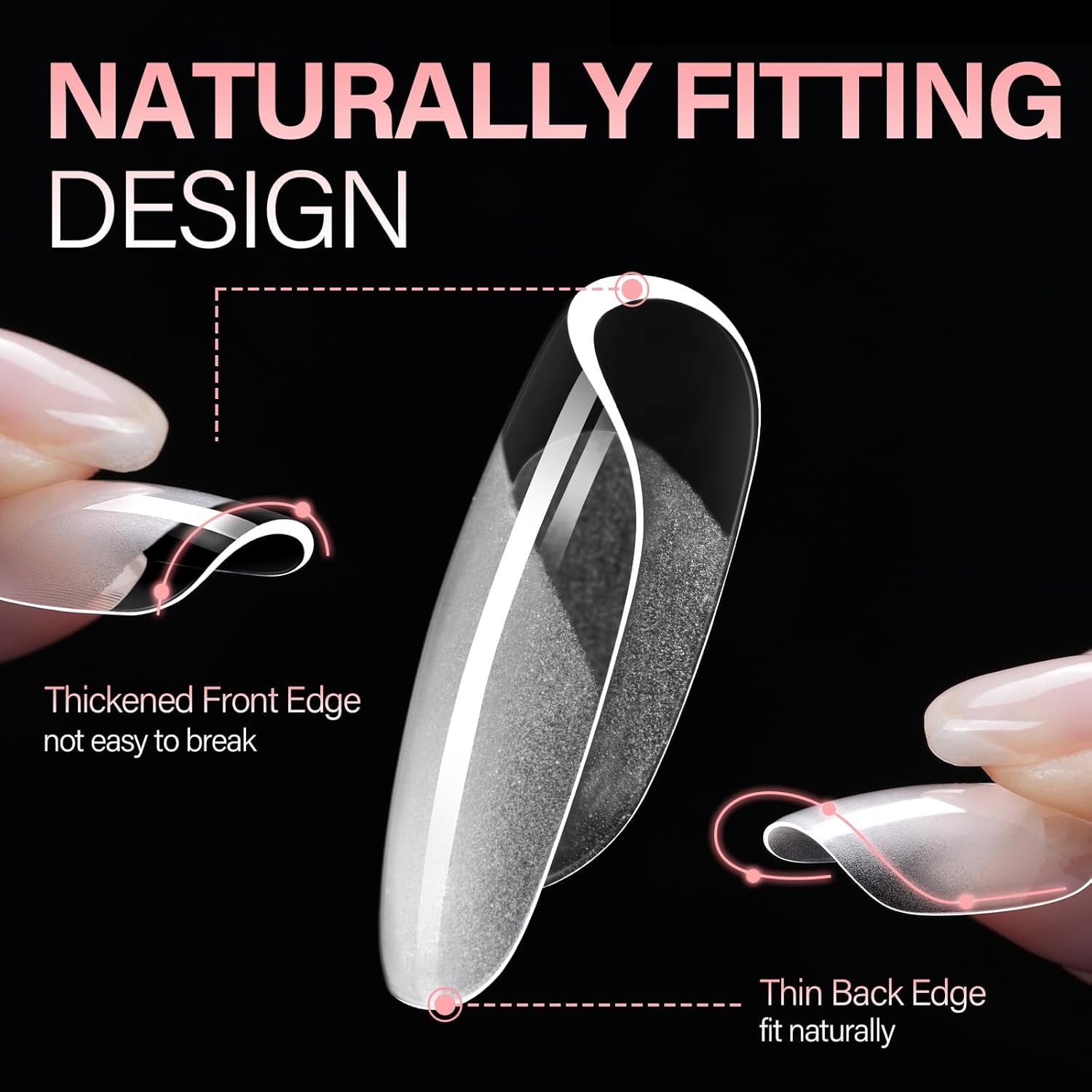 AILLSA Short Square Nail Tips, Fake Thickened Half Matte Nails Tips, Pre-shaped Press on False Nail Tip for Nail Salon 450PCS 15 Sizes with Storage Box-BrightBean Baby