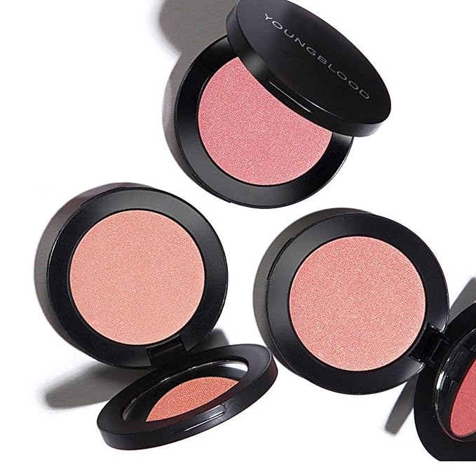 Youngblood Clean Luxury Cosmetics Pressed Mineral Blush, Blossom | Powder Cheeks Compact Pink Minerals Skin Brush Natural Matte Glow Rose Peach Complexion Sensitive | Cruelty Free, Paraben Free-BrightBean Baby