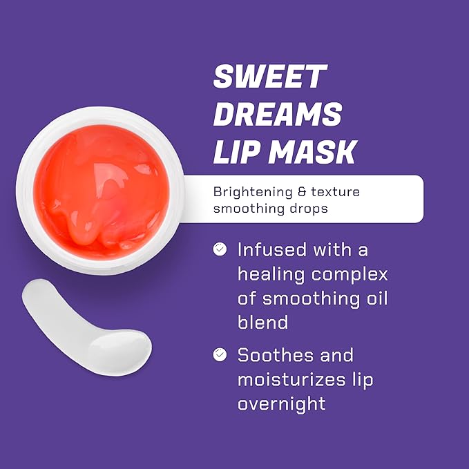 Sweet Dreams Sleeping Lip Mask - Overnight Lip Mask - Organic Lip Balm & Moisturizer - Hydration - Rich in Antioxidants - Paraben & Sulfate Free - Travel Size - For Men & Women - 0.7 oz-BrightBean Baby