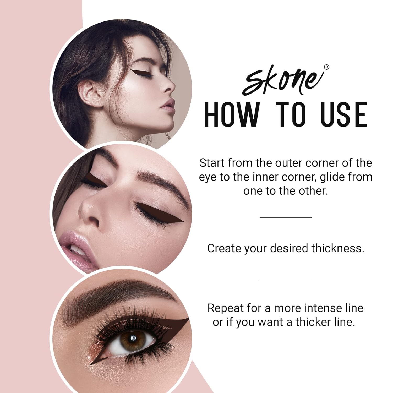 Skone Cosmetics Insanely Intense Tattooed Eyeliner Pen - Waterproof Liquid Eyeliner, Long Lasting, Sweat Proof, Smudge Proof Felt Tip Liquid Eyeliner - Pigmented Eye Liner Makeup - Brown (0.07oz)-BrightBean Baby