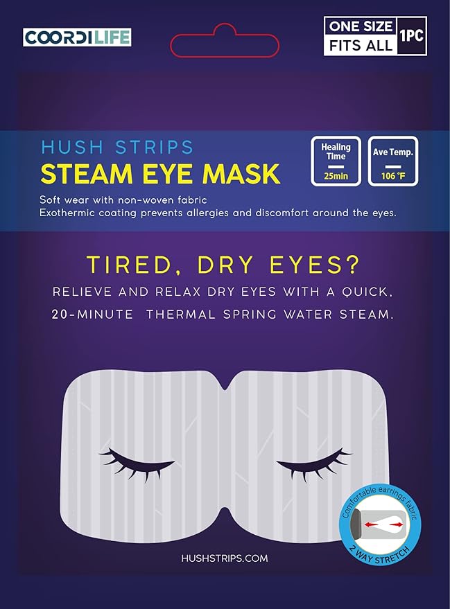 (6 Pack) Disposable Steam Eye Mask - Warm, Relaxing, Self Heating, Comfortable - Skincare Solution for Puffiness, Sleeping, Dry Eyes, Dark Circles, Travel - Spa Gift-BrightBean Baby