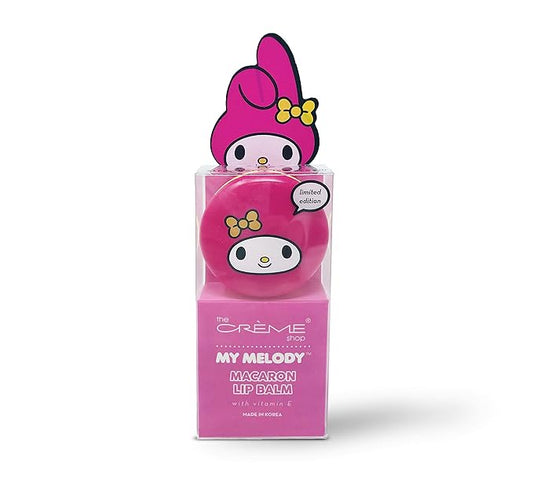 The Crème Shop x Sanrio Hello Kitty Macaron Lip Balm (My Melody Strawberry Ice Cream) Korean Cute Scented Pocket Portable Soothing Advanced Must-Have on-The-go-BrightBean Baby