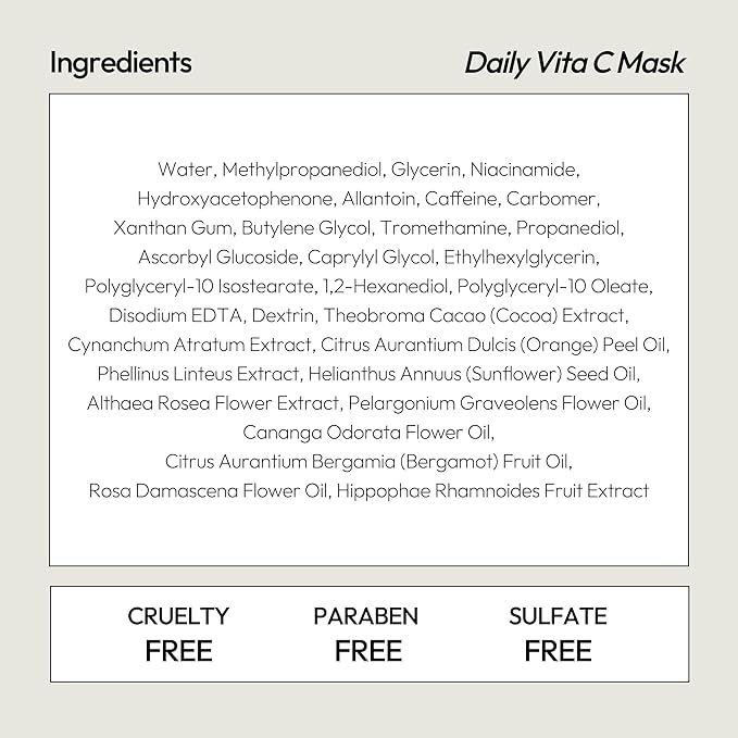 LAPCOS Vita C Sheet Mask, Daily Face Mask with Vitamin C to Renew Skin, Korean Beauty Favorite, 5-Pack-BrightBean Baby