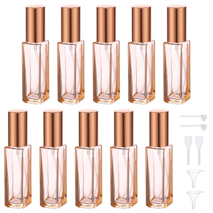 Segbeauty Travel Perfume Atomizer Refillable, 10 Packs Empty Perfume Spray Bottles, 10ML Mini Pocket Cologne Sprayer Fine Mist Atomizer Cosmetic Sample Bottle for Outgoing Party Work-BrightBean Baby