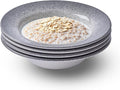 Portmeirion Potter's Mist Oatmeal Bowl (Set of 4) - Ideal for Porridge, Soup, Desserts - Microwave & Dishwasher Safe Earthenware Bowls, Durable Dishware Collection - Made in UK (Grey Mist)