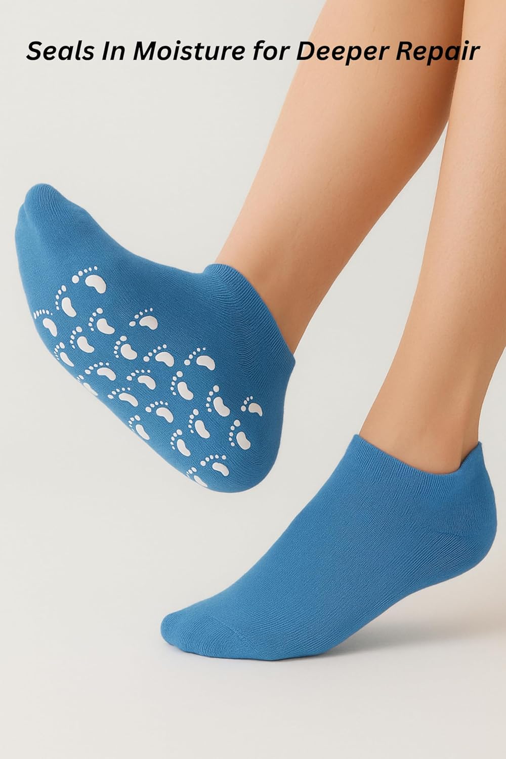 soothing Foot Cream with Collagen, Lactic Acid, Urea & Shea Butter – 3.5oz Intensive Repair for Dry Cracked Heels, Includes Moisturizing Sock for Overnight Hydration (full sock)-BrightBean Baby