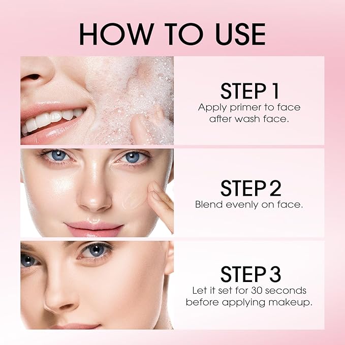 LANGMANNI Matte Grip Face Primer, Transparent Skin Perfecting Hydrating Primer,Unique Smooth Gel-Based Primer Essential For Longlasting Perfection Face Makeup (0.33 Fl Oz, 1)-BrightBean Baby