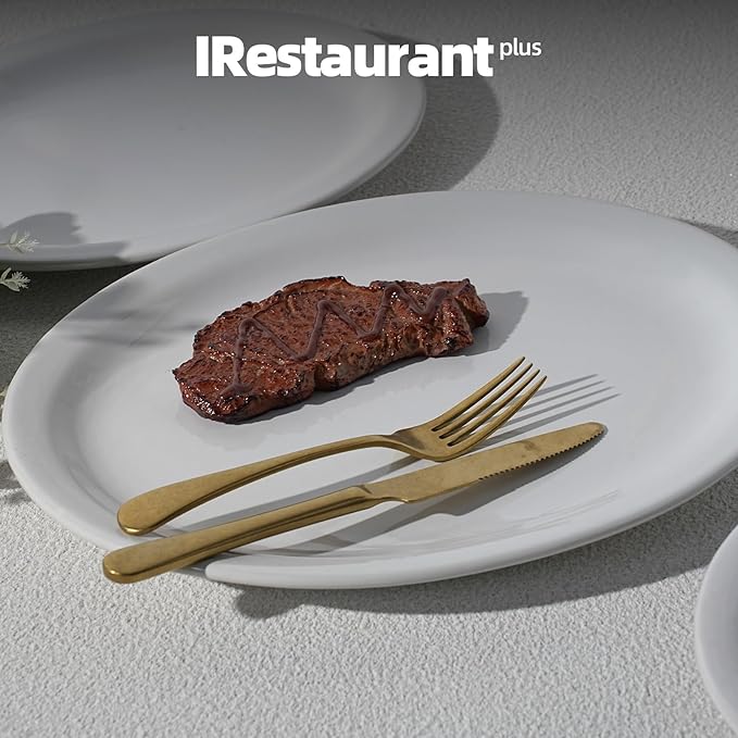 Stoneware Narrow Rim Commercial Grade Dinnerware,Bright White Oval Platter 11.5" x 8.5", Case of 12